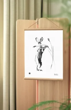 Teemu Järvi Illustrations Hare in the harvest time poster, 30 x 40 cm