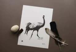 Teemu Järvi Illustrations Common Crane poster, 30 x 40 cm