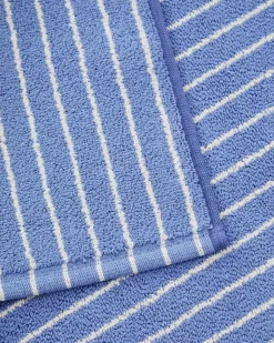 Tekla Bath mat, 70 x 50 cm, clear blue stripes