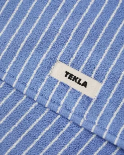 Tekla Bath mat, 70 x 50 cm, clear blue stripes