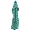 Tekla Bath sheet, teal green stripes