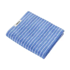 Tekla Bath towel, clear blue stripes