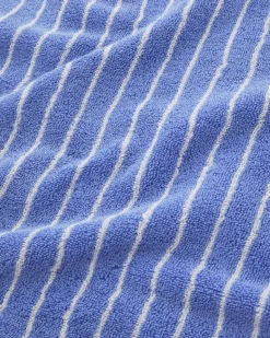 Tekla Bath towel, clear blue stripes