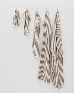 Tekla Bath towel, kodiak stripes