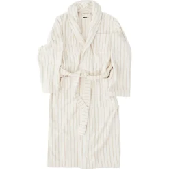 Tekla Classic bathrobe, sienna stripes
