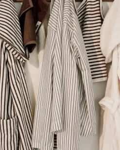 Tekla Guest towel, kodiak stripes