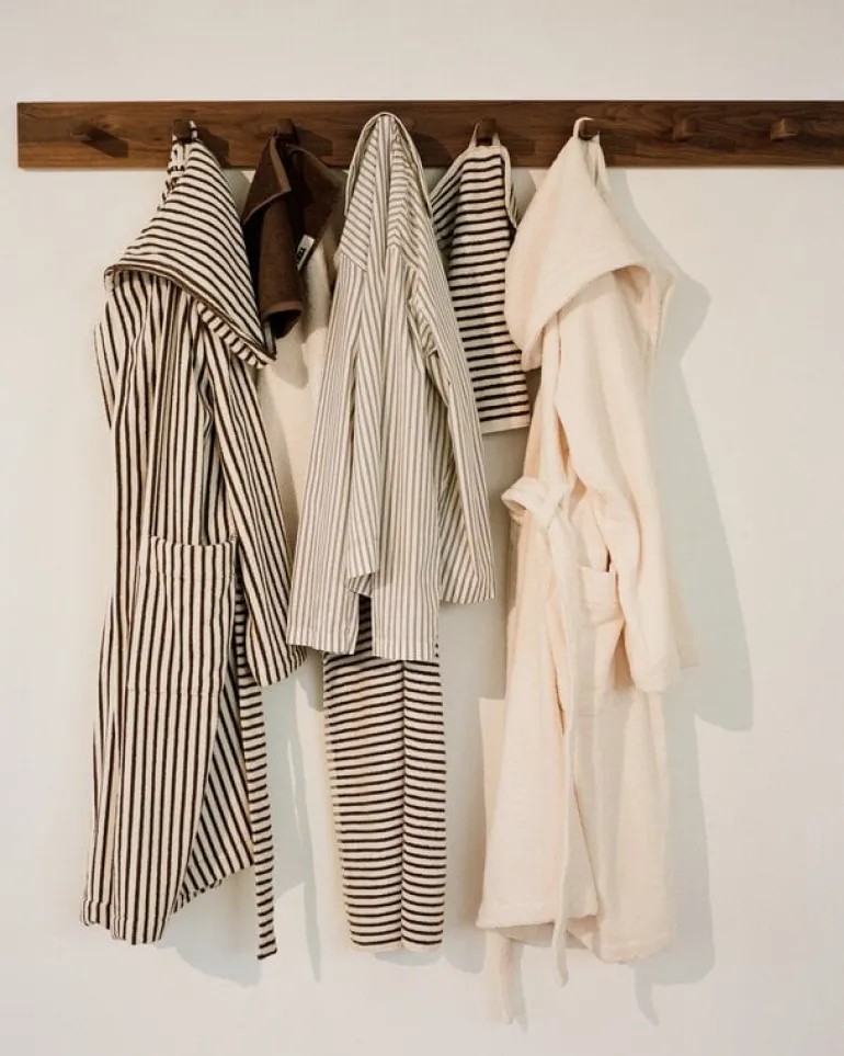 Tekla Guest towel, kodiak stripes