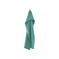 Tekla Guest towel, teal green stripes