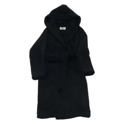 Tekla Hooded bathrobe, black