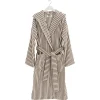 Tekla Hooded bathrobe, kodiak stripes