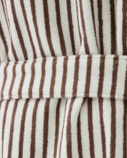 Tekla Hooded bathrobe, kodiak stripes