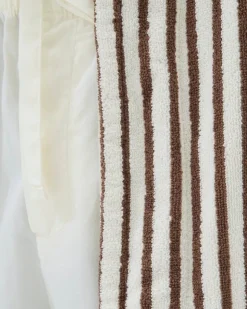 Tekla Hooded bathrobe, kodiak stripes