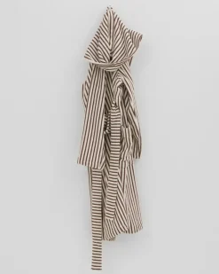 Tekla Hooded bathrobe, kodiak stripes