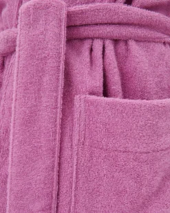 Tekla Hooded bathrobe, magenta