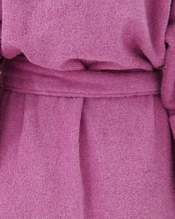 Tekla Hooded bathrobe, magenta