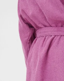 Tekla Hooded bathrobe, magenta