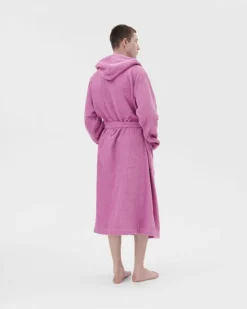 Tekla Hooded bathrobe, magenta