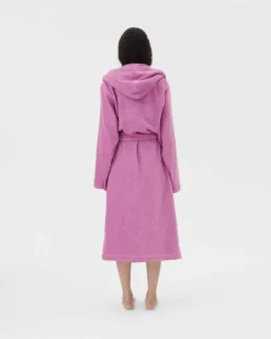 Tekla Hooded bathrobe, magenta