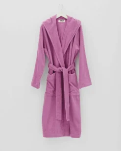 Tekla Hooded bathrobe, magenta