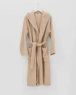 Tekla Hooded bathrobe, sienna