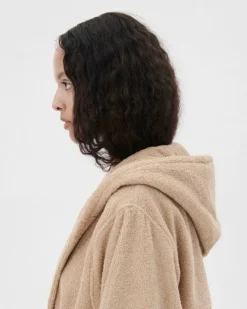 Tekla Hooded bathrobe, sienna