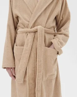 Tekla Hooded bathrobe, sienna