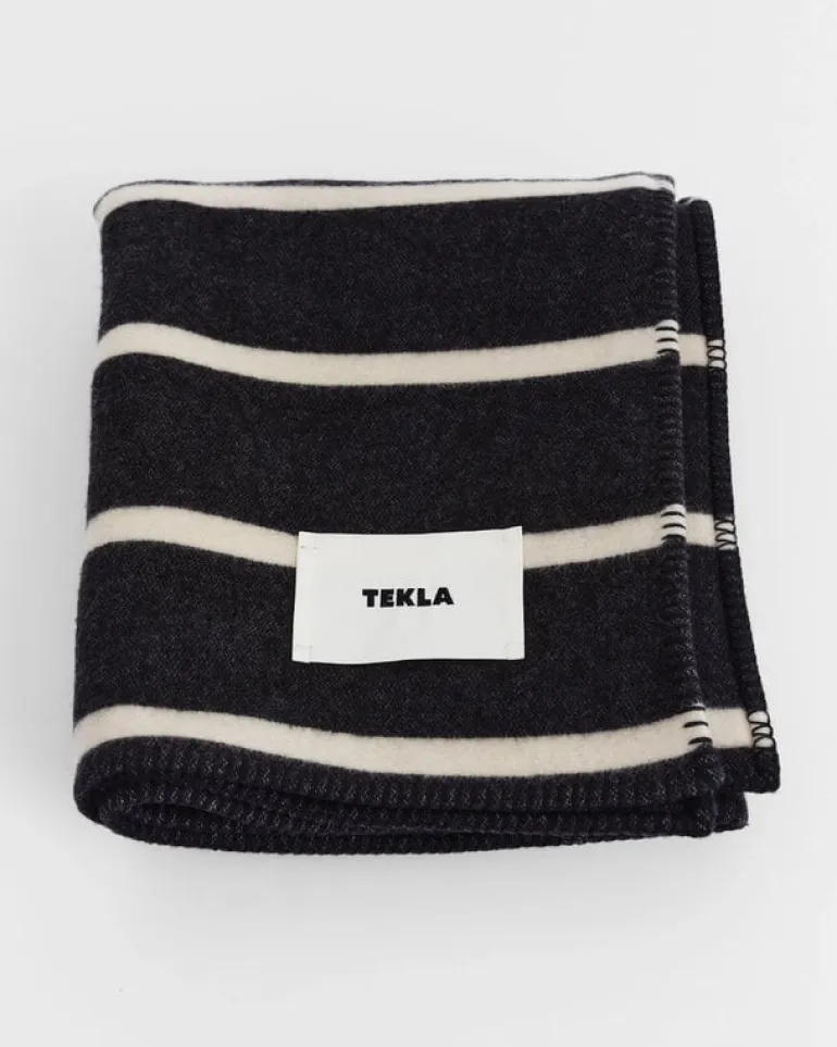 Tekla Lambswool blanket, 130 x 180 cm, starling stripes