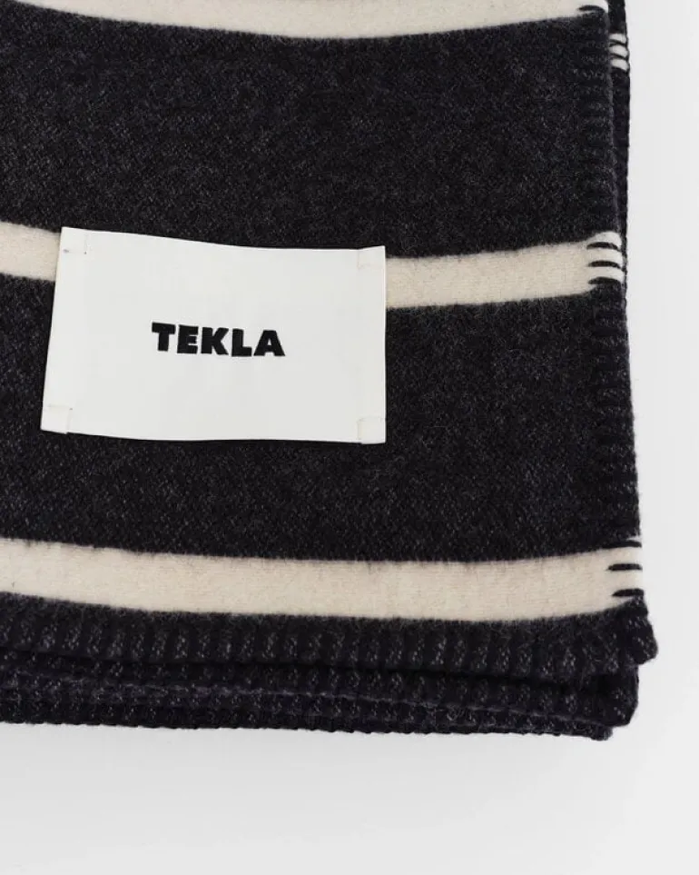 Tekla Lambswool blanket, 130 x 180 cm, starling stripes