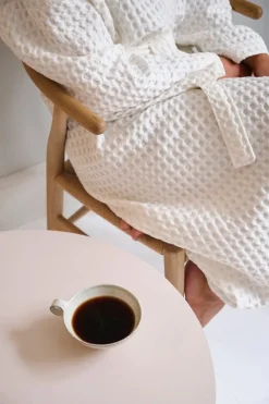 The Organic Company Big Waffle bathrobe, natural white