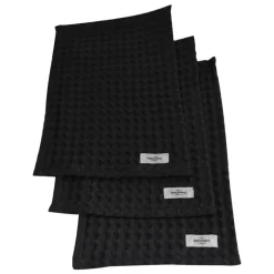 The Organic Company Big Waffle mini towel, 3 pcs, dark grey