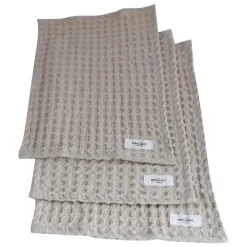 The Organic Company Big Waffle mini towel, 3 pcs, stone