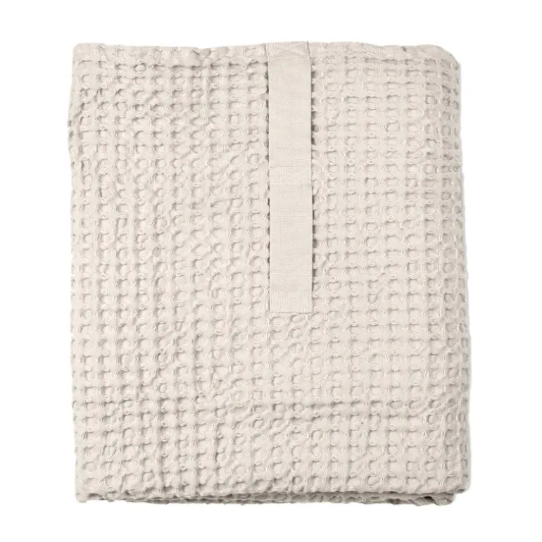 The Organic Company Big Waffle towel and blanket, stone