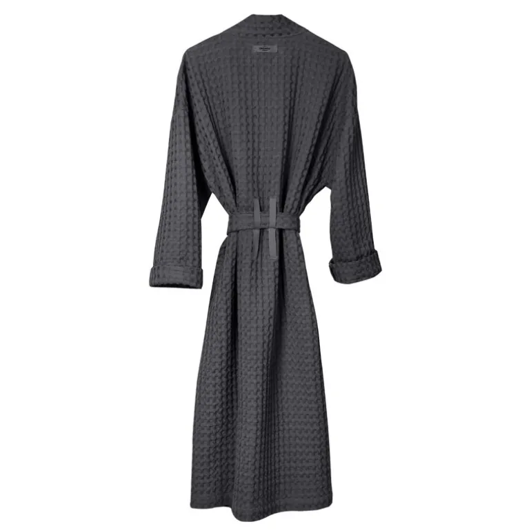 The Organic Company Big Waffle bathrobe, dark grey