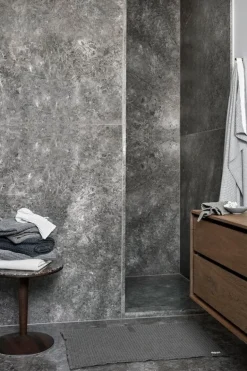 The Organic Company Big Waffle towel and blanket, dark grey