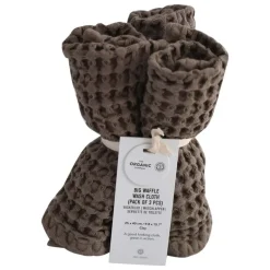 The Organic Company Big Waffle mini towel, 3 pcs, clay