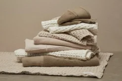 The Organic Company Big Waffle hand towel, stone