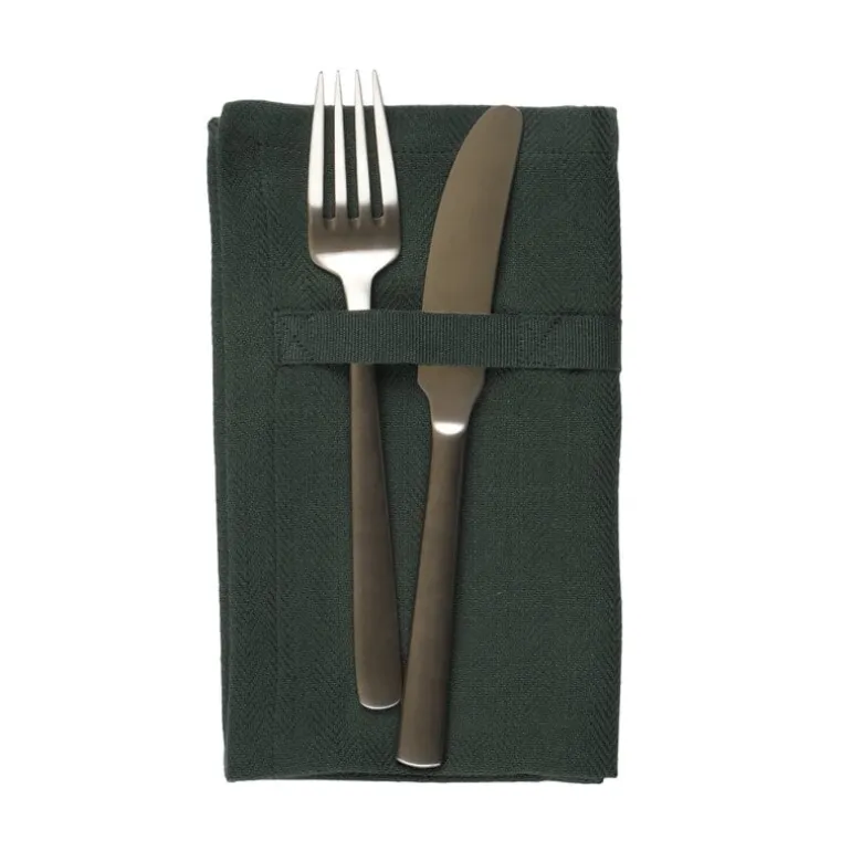 The Organic Company Dinner napkin, 4 pcs, dark green