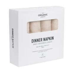 The Organic Company Dinner napkin, 4 pcs, stone