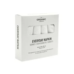 The Organic Company Everyday napkin, 4 pcs, natural white