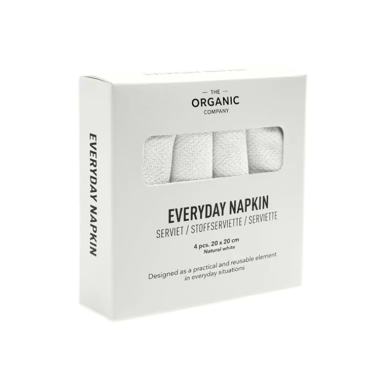 The Organic Company Everyday napkin, 4 pcs, natural white