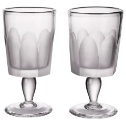 The Table Project Facet 02 stem glass, set of 2, clear