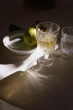 The Table Project Facet 02 stem glass, set of 2, clear