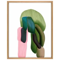 The Wrong Shop Drawing 17 poster with oak frame, 62.2 x 79.1 cm