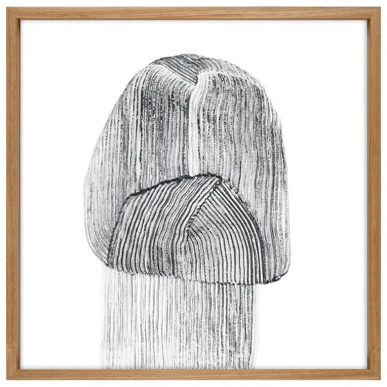 The Wrong Shop Drawing 9 poster with oak frame, 69.5 x 69.5 cm