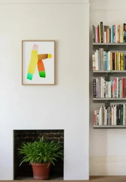 The Wrong Shop Drawing 2 poster with oak frame, 52.5 x 70.3 cm