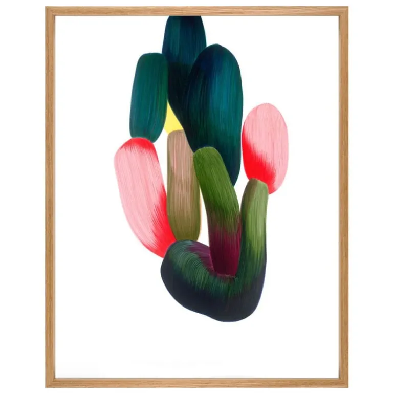 The Wrong Shop Drawing 15 poster with oak frame, 69.5 x 88.5 cm