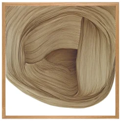 The Wrong Shop Drawing 5 poster with oak frame, 70 x 70 cm