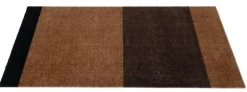 Tica Copenhagen Stripes horizontal rug, 67 x 120 cm, cognac - d.brown - black