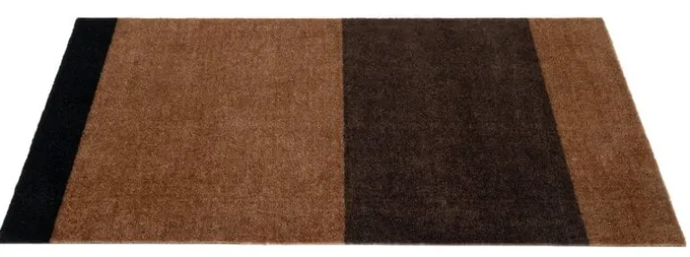 Tica Copenhagen Stripes horizontal rug, 67 x 120 cm, cognac - d.brown - black