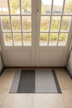 Tica Copenhagen Stripes horizontal floor mat, 60 x 90 cm, grey